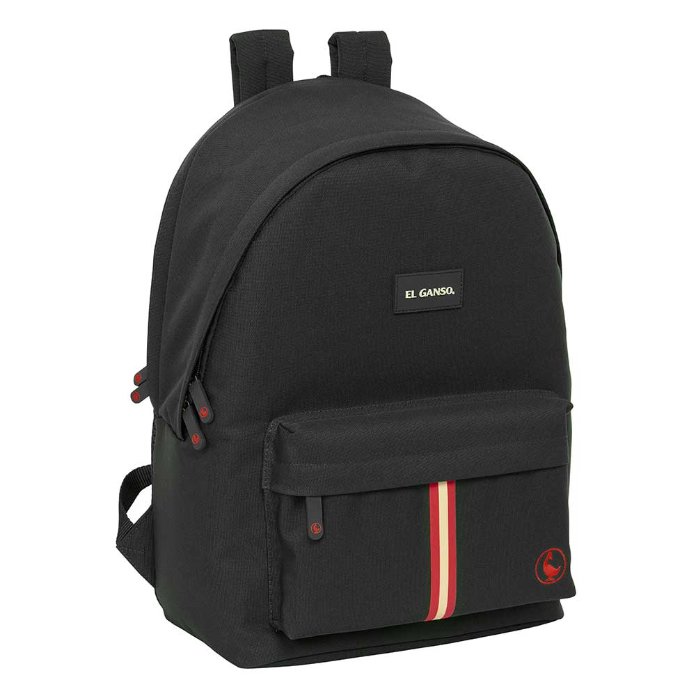 SAFTA | Mochilas Escolares El Ganso Basics para Portátil y Tablet Doble Compartimento con Cremallera 31 x 44 x 18 Cm (24,6 Litros), 6? y Tablet 11?, Conector USB, Bolsillo Antirrobo Trasero Acolchado, Espalda Ergonómica
