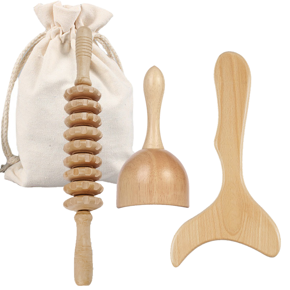 TK Juego De Herramientas De Masaje De Madera Líquido Drainer Massajeador Maderoterapia Kit De Masaje Manual Para Masaje Corporal Gua Sha