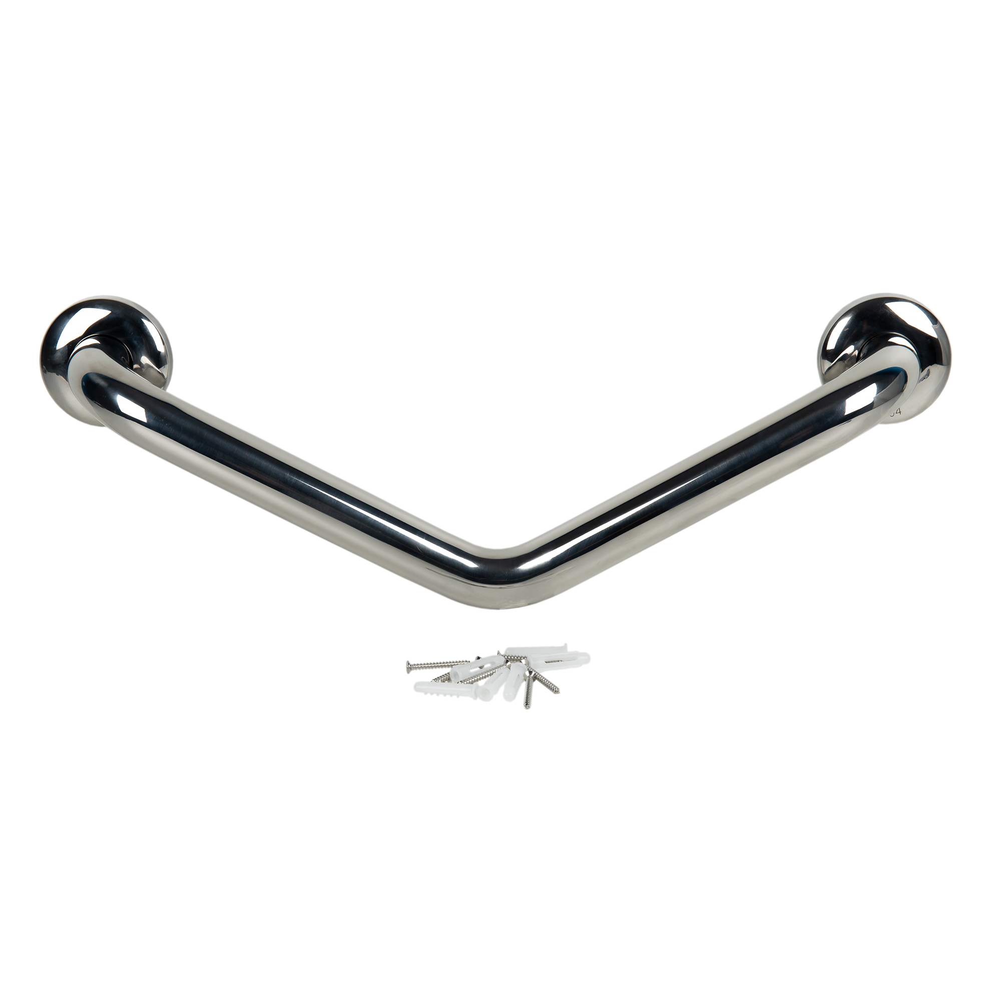 Cofan Barra de Apoyo con Ángulo de 135º | Material: Acero Inoxidable 304 | Medidas: 26 x 26 cm