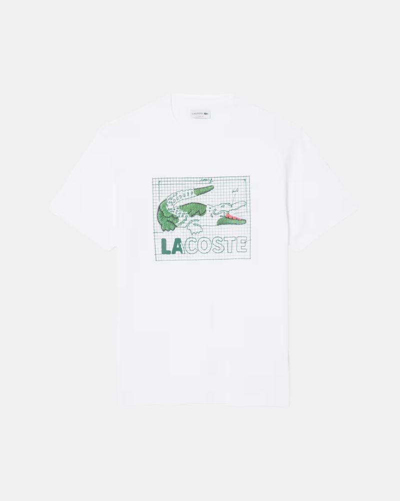 LACOSTE TH1446 Camisetas Manga corta Hombre Blanco
