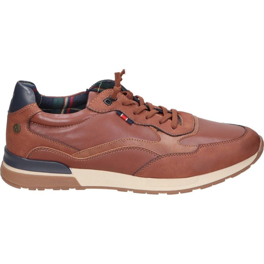 XTI | Zapato Casual XTI para Hombre – Zapatos en Color Marrón con Detalles – Zapato con Cierre de Cordones – Estilo Casual – Cómodos y Combinables – Vegan – Modelo 144509