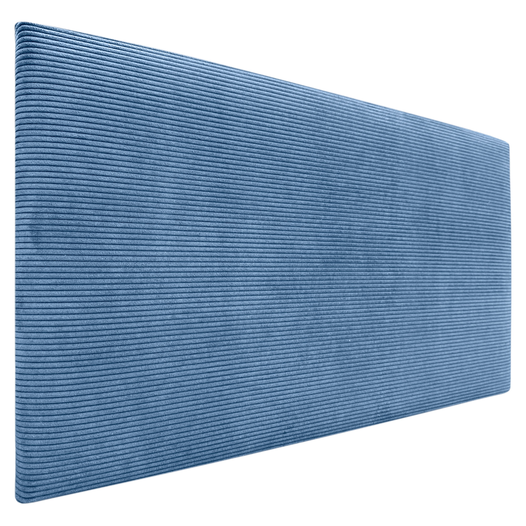 DHOME Cabecero de Pana Liso Alta Gama Moderno 4cm Grosor Cabezal Tapizado Azul