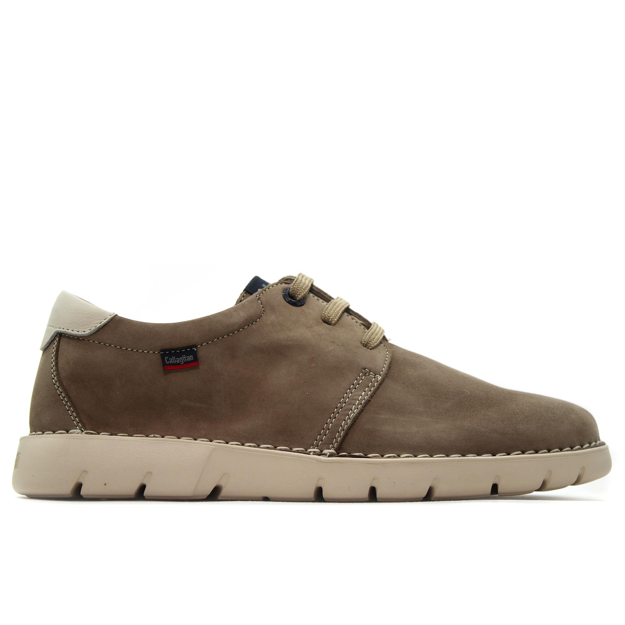 Callaghan 57700 Zapato casual de cordones, con suela de goma, liso,de piel,blucher ligero de peso para caballero