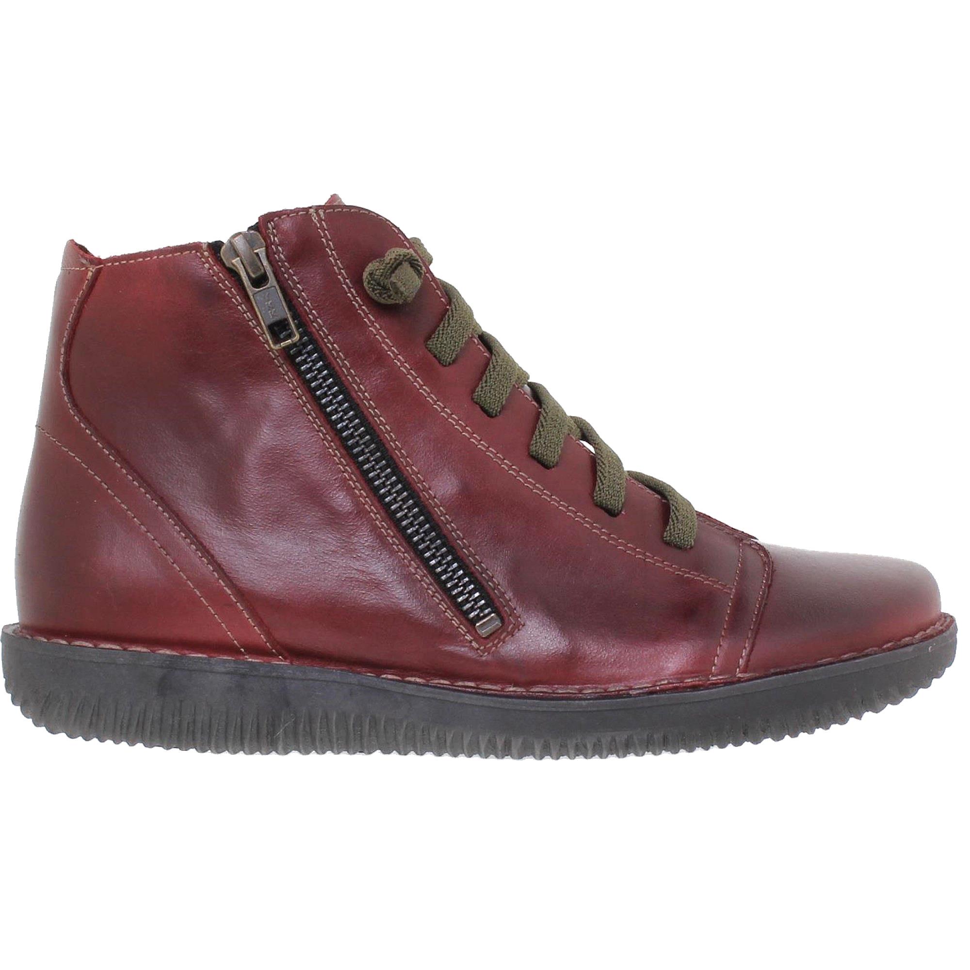 Botín Casual Piel Mujer Burdeos - Boleta Shoes 3012BO