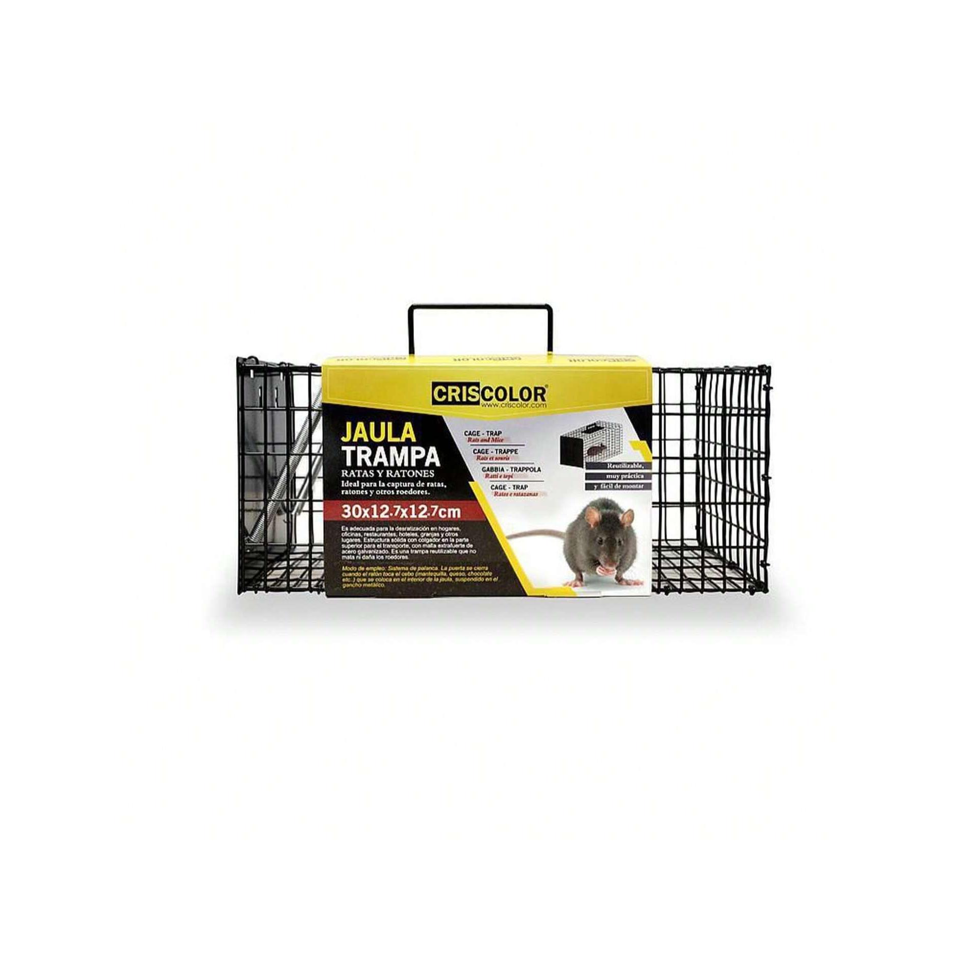 Jaula Trampa para Ratas y Ratones｜Malla metálica resistente, captura segura y sin tóxicos｜Ideal para hogar, almacenes y granjas｜Atrapa roedores pequeños de forma efectiva