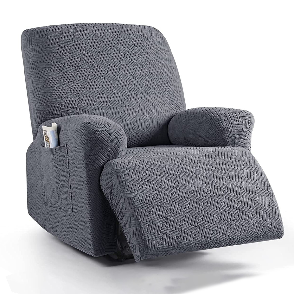 TK Fundas para sillones reclinables, fundas elásticas para sillones reclinables, fundas para sofás reclinables, fundas para sofás reclinables de jacquard a rayas, fundas protectoras para muebles