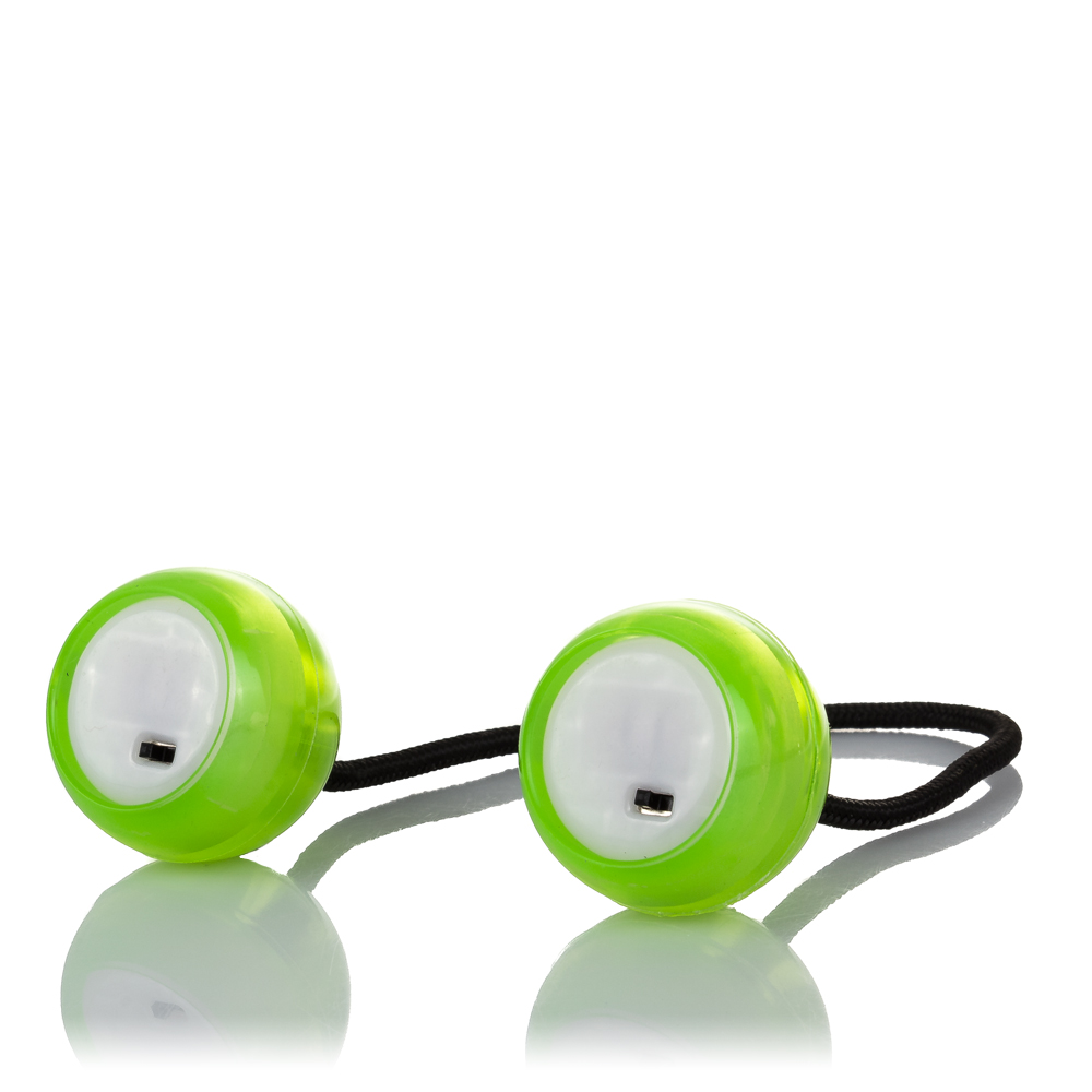 Dam. Clacker Ball Anti Estres Semi Esfericas con Luz LED Multicolor 19x3x3cm.