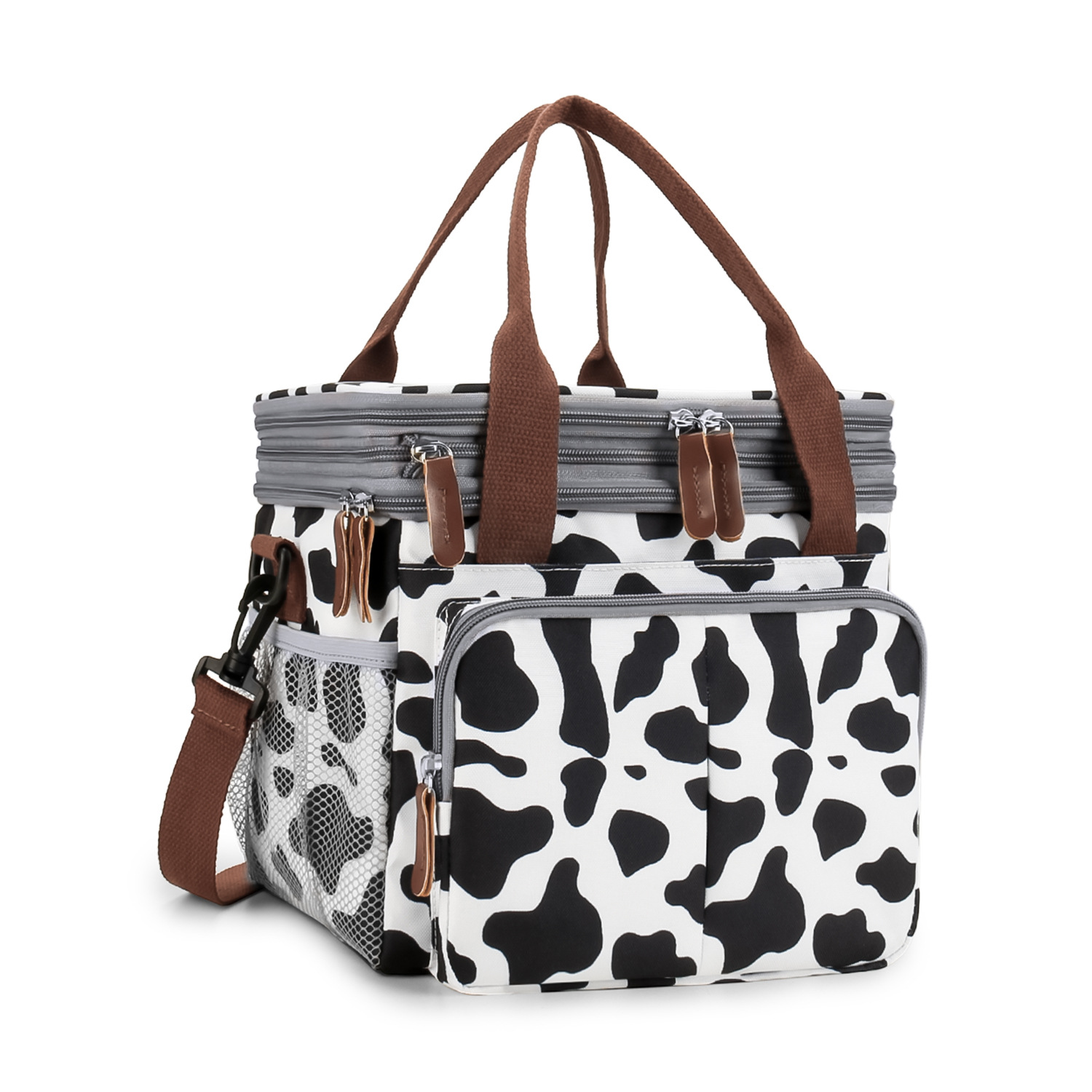 Bolsa de almuerzo para mujeres y hombres, lonchera expandible de doble cubierta, bolsas de almuerzo grandes, a prueba de fugas, aisladas, reutilizable, bolsa enfriadora de almuerzo