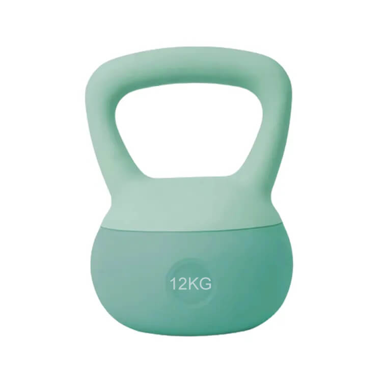 Hot Selling Home Fitness Pesa Rusa 2kg, 4kg, 6kg, 8kg, 10kg, 12kgTraining Gym Strength Floor Protect PVC iron sand Soft Kettlebell,Superficie de Caucho Blando Pesa
