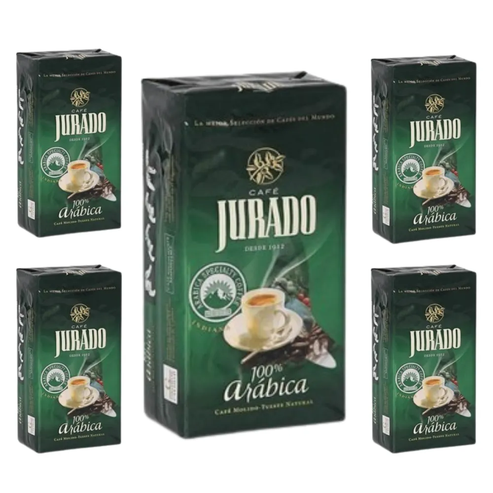 Pack de 5 Café Molido 100% Arábica Jurado 250 g