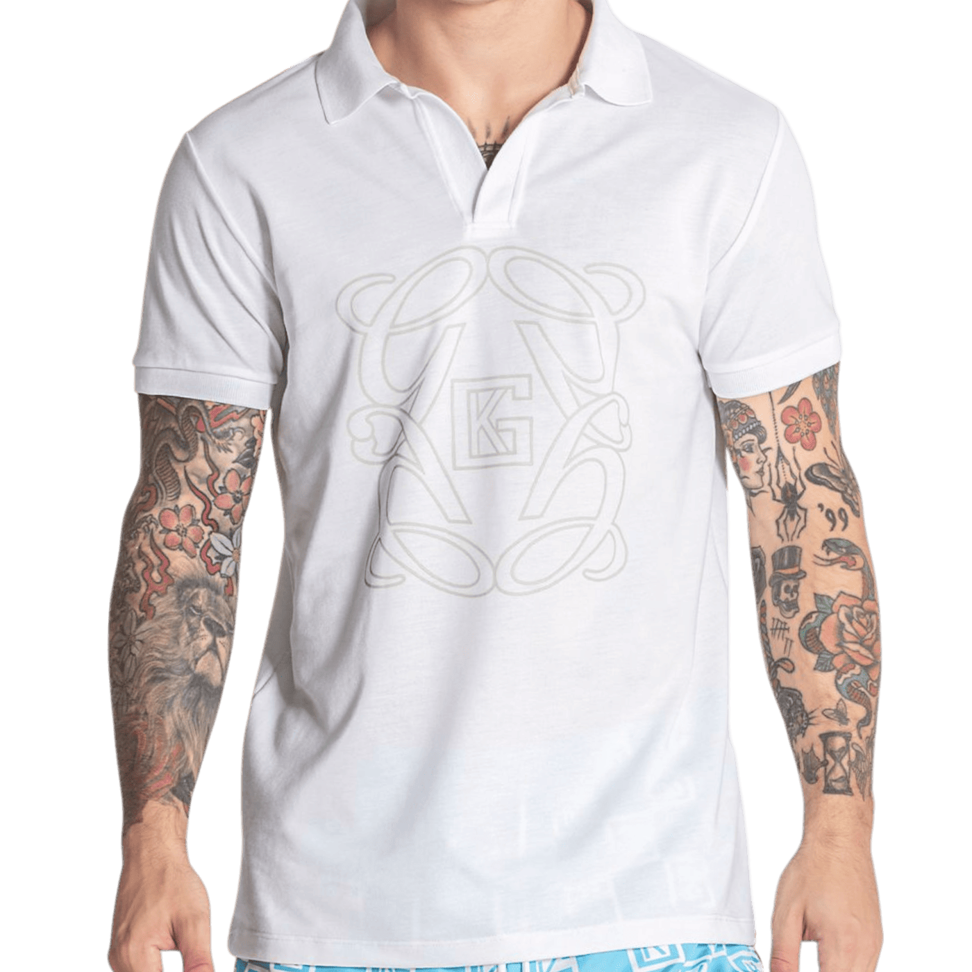 Polo Gianni Kavanagh Nouveau Blanco Hombre Moderno, Ropa casual 65% Algodón, 35% Poliéster