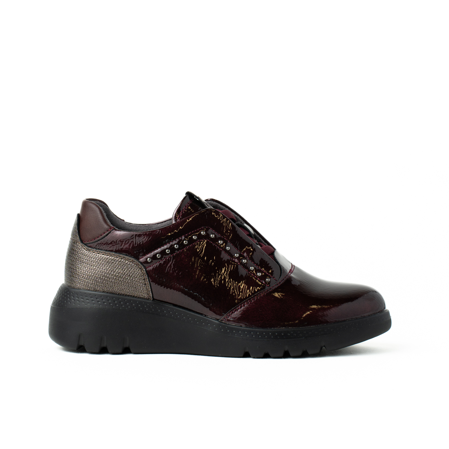Mysoft 25M534 Zapatillas de vestir de mujer con cordones elásticos