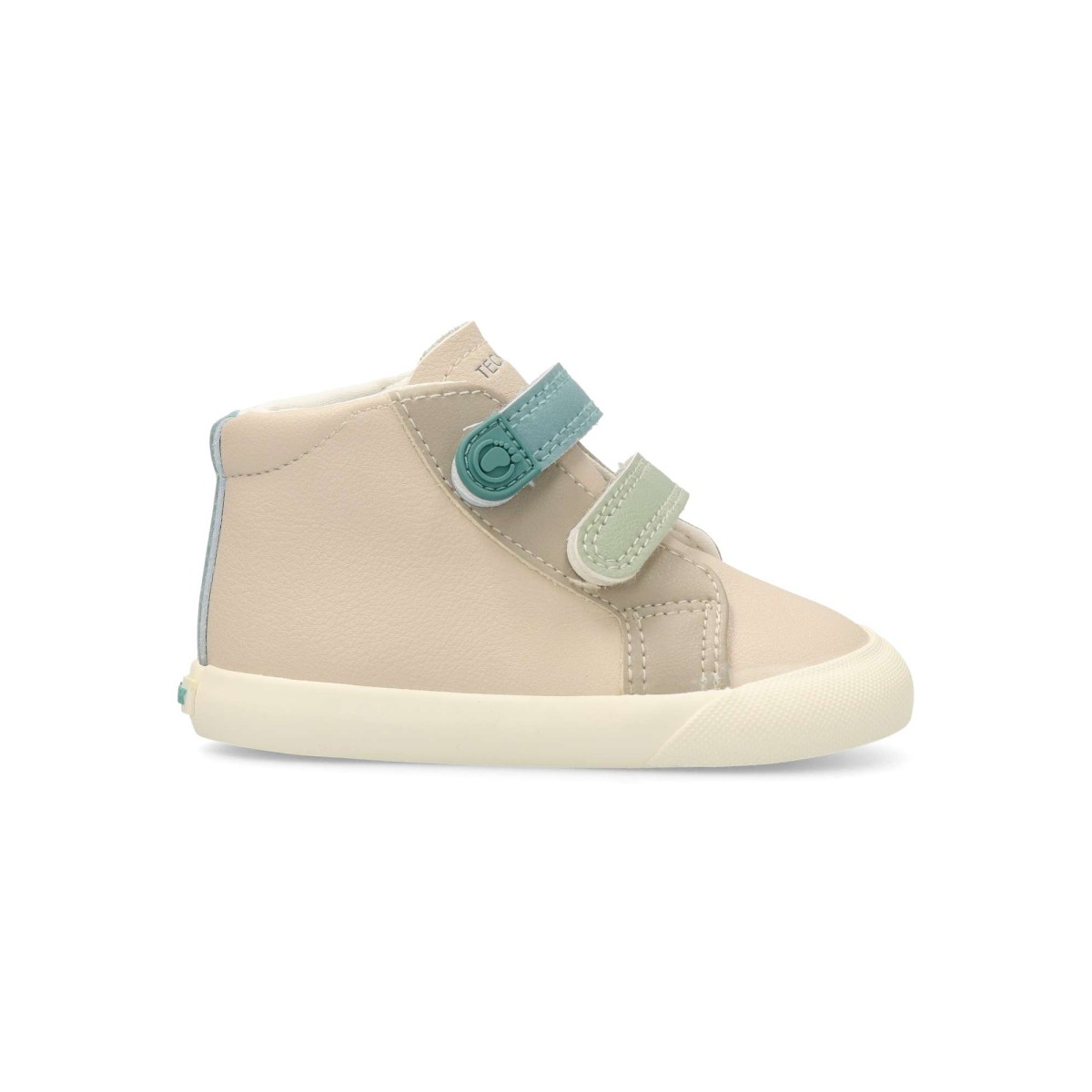 Conguitos - Zapatillas altas barefoot para bebé con diseño cero drop, puntera ancha y plantilla extraíble, color beige