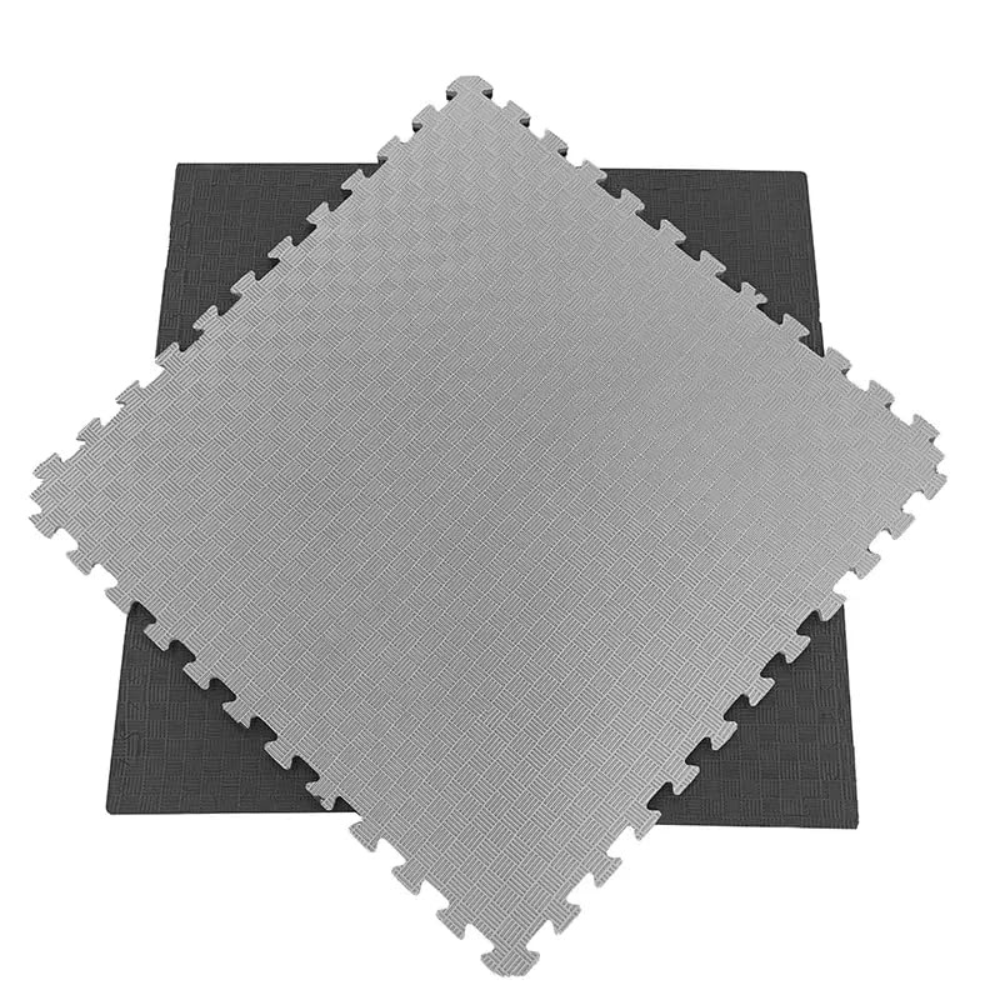 Arquiservi - Tatami de Goma EVA 100x100 cm x40 mm Negro - Gris, Artes Marciales, Karate, Judo y Taekwondo. Antideslizante