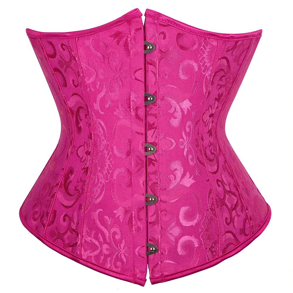 Cinturón De Cintura Ajustable De Tela Jacquard Underbust Corset Para Mujer Estilo Gótico Vintage Top Con Herramientas De Plástico Ajustable Body Shaper Waist Cincher MOV