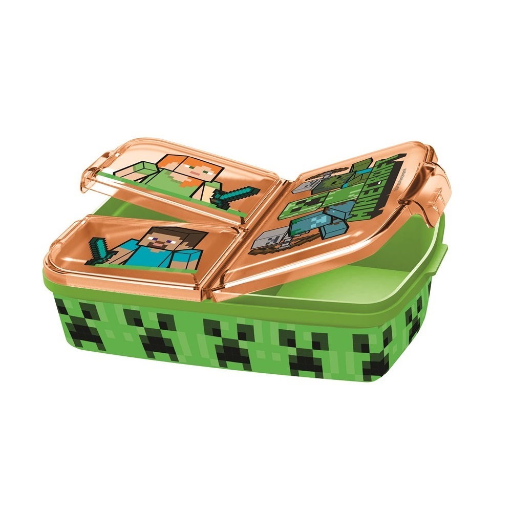 Sandwichera Minecraft,lonchera Box Porta Merienda Fiambrera,bolsas y Estuches para el Almuerzo,botella Minecraft,cm,fespu