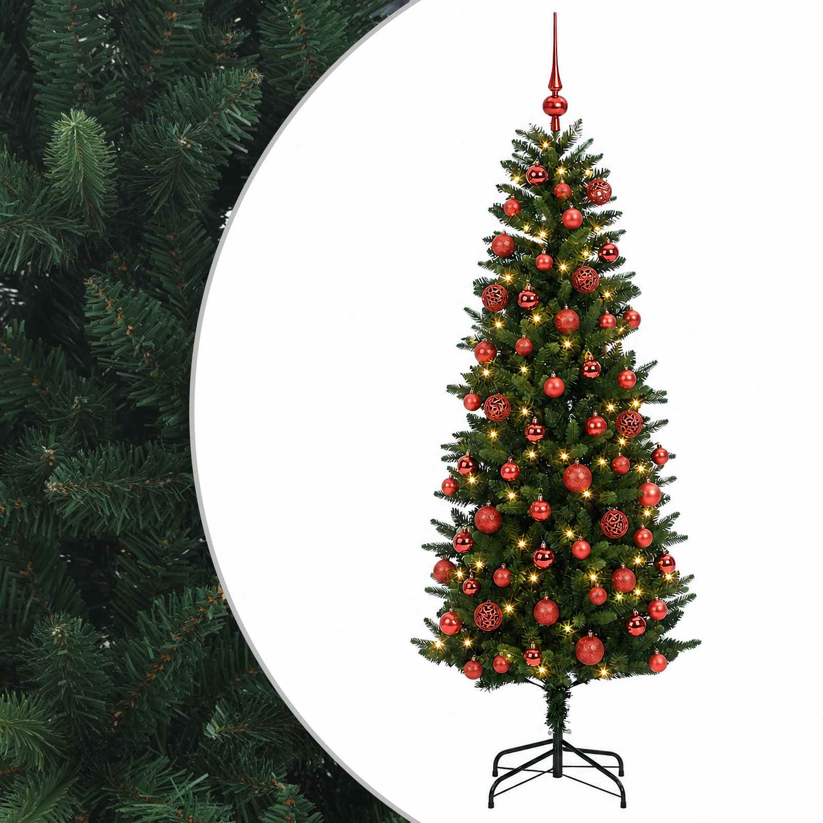 vidaXL Árbol de Navidad Artificial con Adorno 180 cm 300 LED