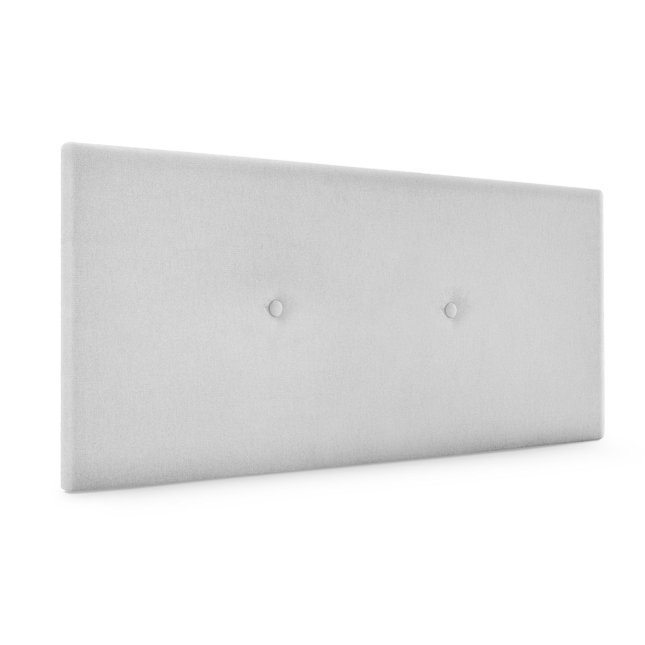 DHOME Cabecero de Polipiel o Tela Acualine Liso con Botones Tapizado Colores Cabezal Lujo Cama Dormitorio Moderno Acolchado (Gris Perla Tela)