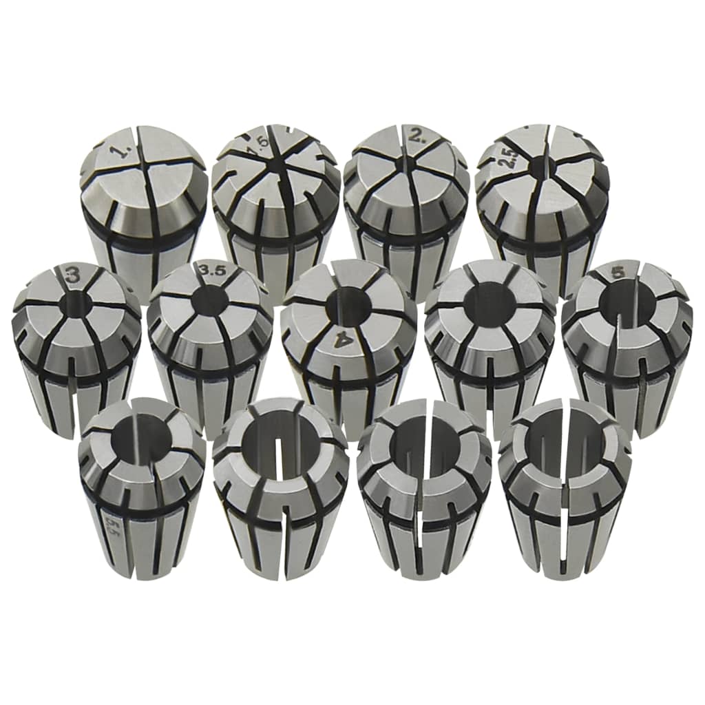 vidaXL Boquilla de Sujeción Set Herramientas de Torneado Torno Modelo ER11 (13 piezas), ER16 (10 piezas), ER20 (13 piezas) y mas