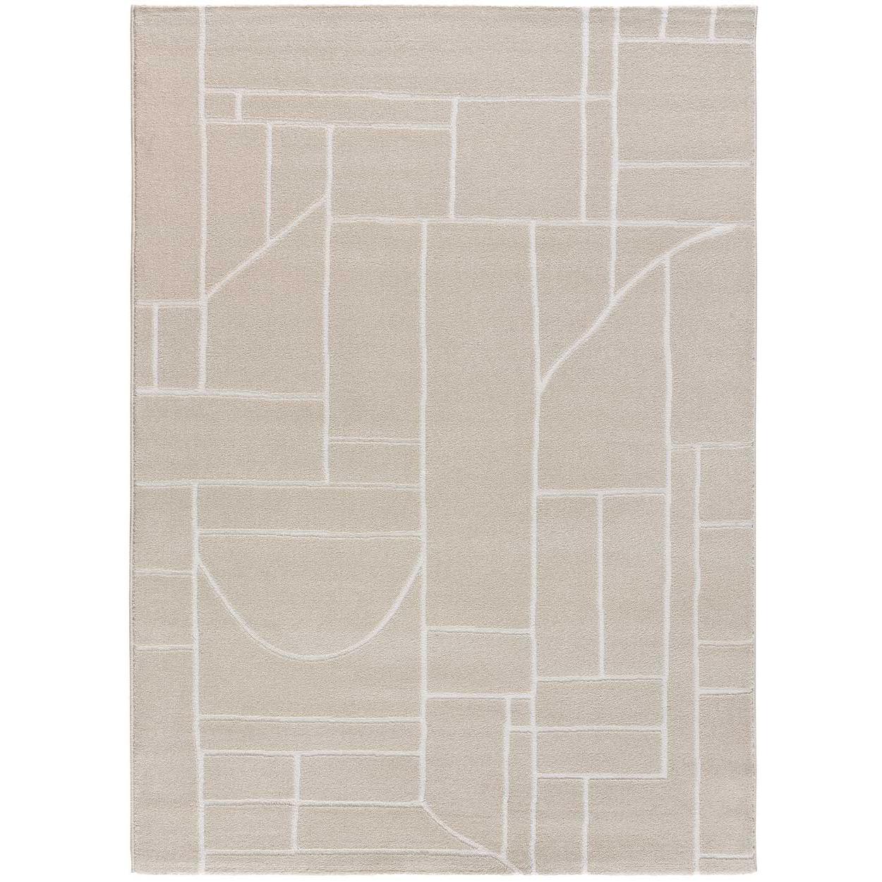 ATTICGO Alfombra de Interior Estilo Geométrico en Crema - HL-ETHNIC 12509 | 80X150, 160X230, 200X300 cm