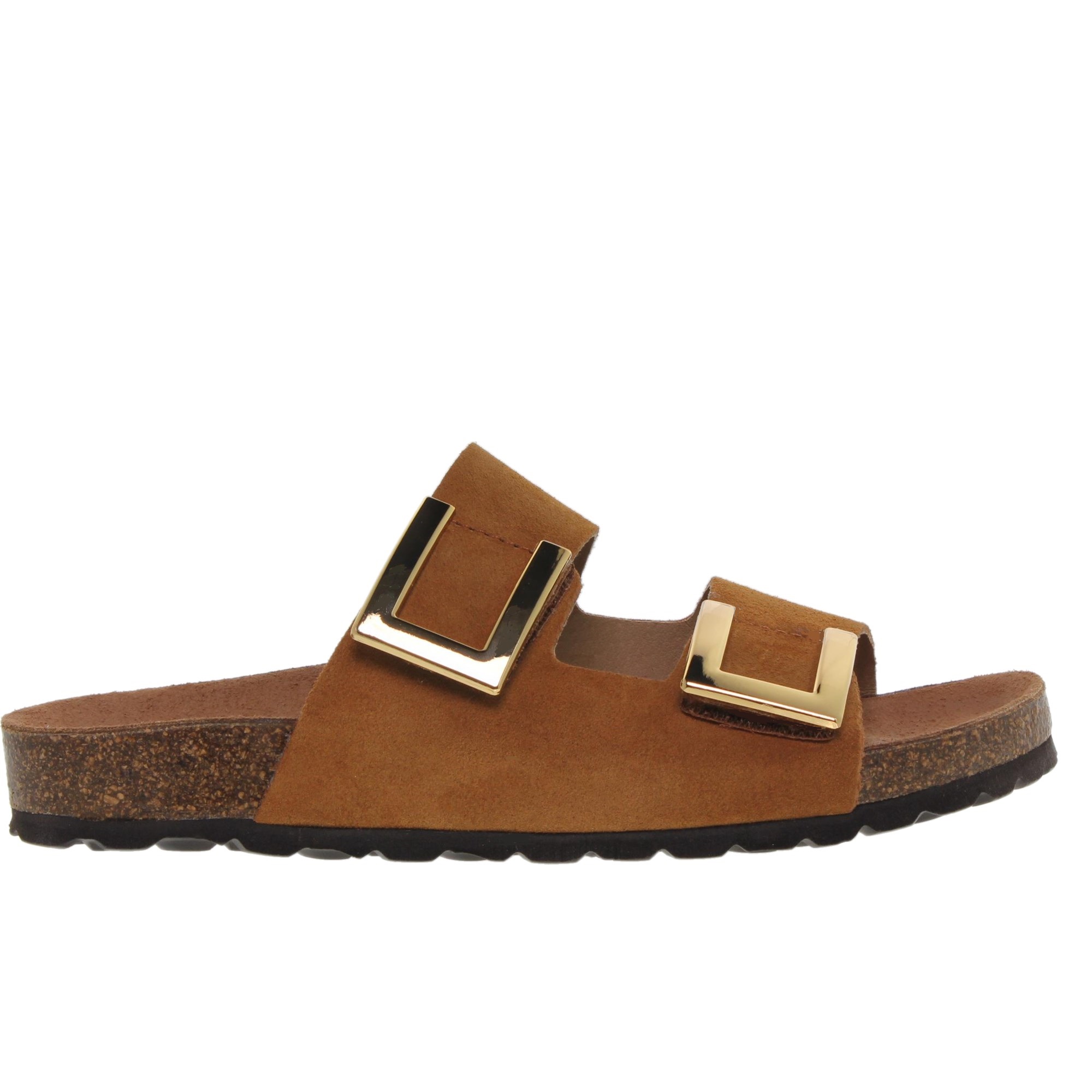Blusandal 807blu Sandalia Plana Velcros Mujer Piel Cuero