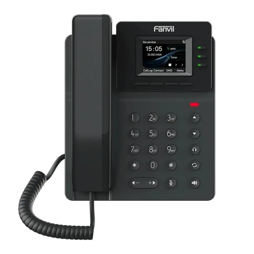 Fanvil - Teléfono IP V60P con 4 líneas SIP, pantalla a color de 2,4 pulgadas (320x240), PoE y conferencia de 6 participantes