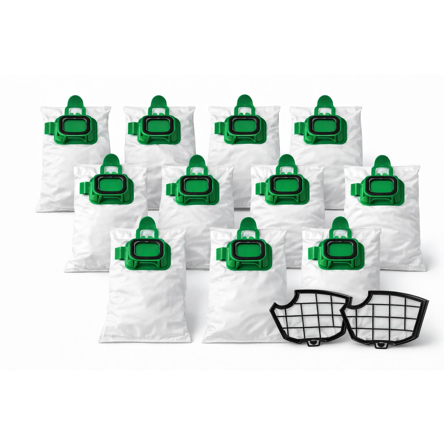 Kit 12 Bolsas Aspiradora Compatible Vorwerk Kobold VK140 VK150 6 unidades, Kobold VK140 y VK150 + 2 Filtros Mantén el máximo rendimiento de tu aspiradora Vorwerk con este kit…