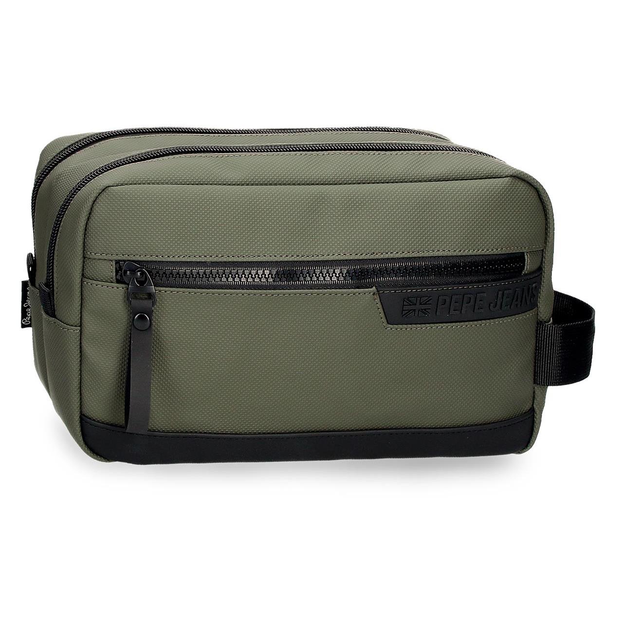 Pepe Jeans - Neceser Dorking 26x16x12 cm para hombre, doble compartimento principal y bolsillos interiores