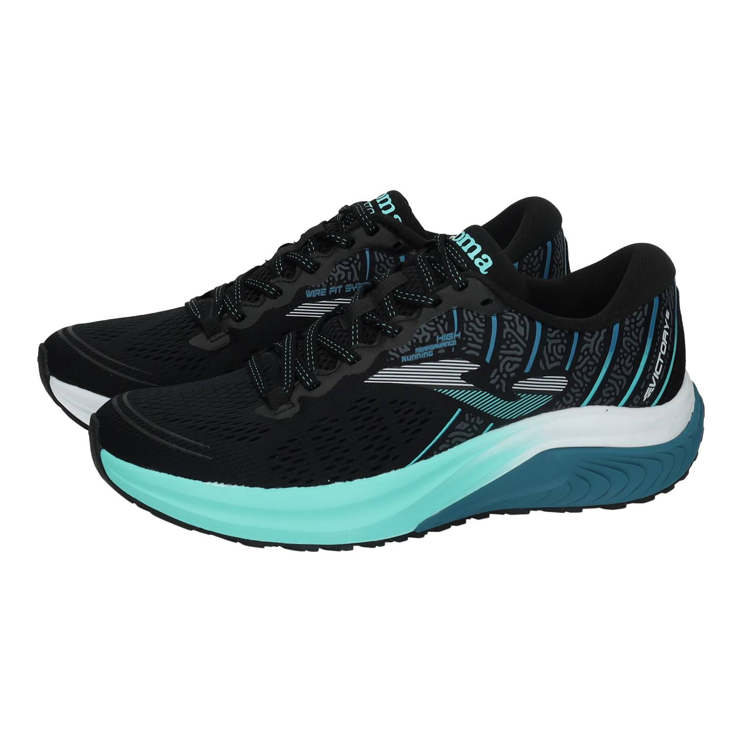 Deportivos marca JOMA para hombre en color negro. Zapatillas deportivas Victory hombre JOMA negras, suela antideslizante, transpirables y ligeras, comodidad y estilo casual para uso diario