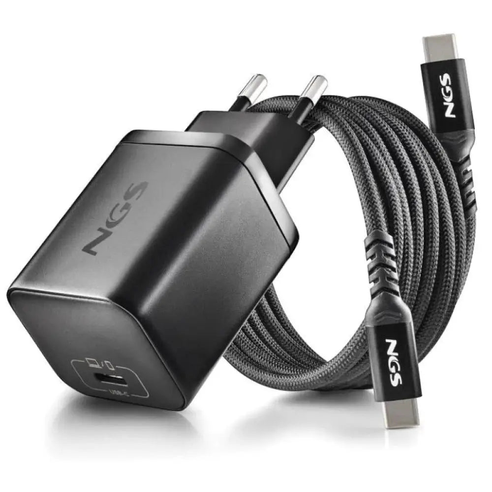 NGS - Cargador PD 65W GaN BUD65W-AS con cable USB-C 1,5 m y 5 adaptadores para ASUS, carga rápida y eficiente