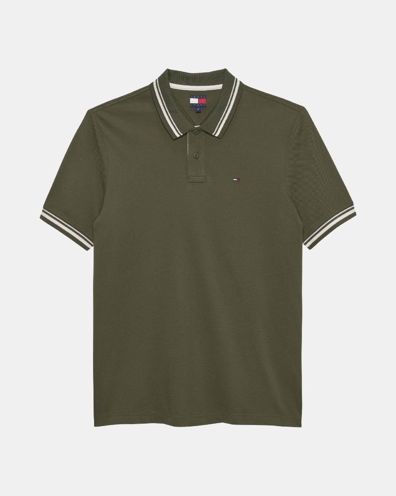 TOMMY HILFIGER DM0DM21846GY1 Camisetas Manga corta Polos Hombre Verde
