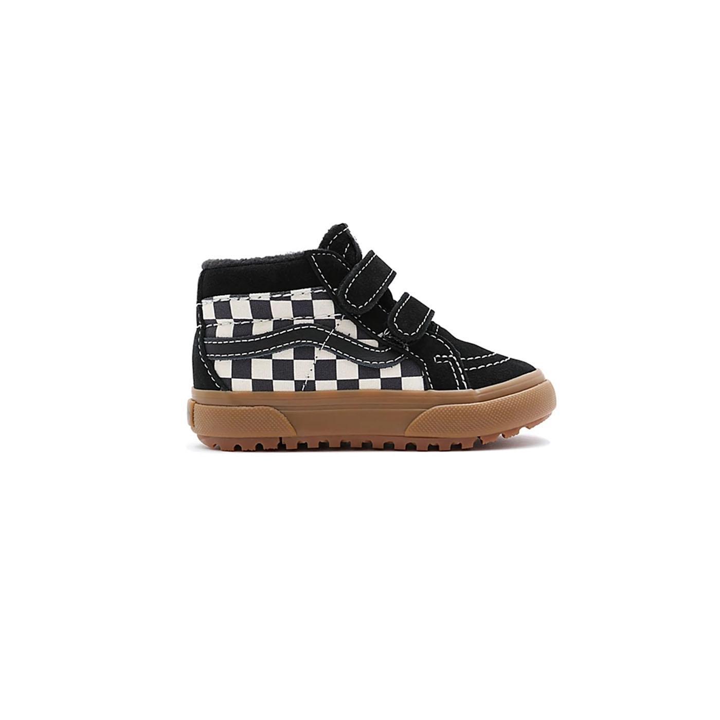 Zapatilla Baby Vans Sk8-Mid V MTE-1 Negra cuadros