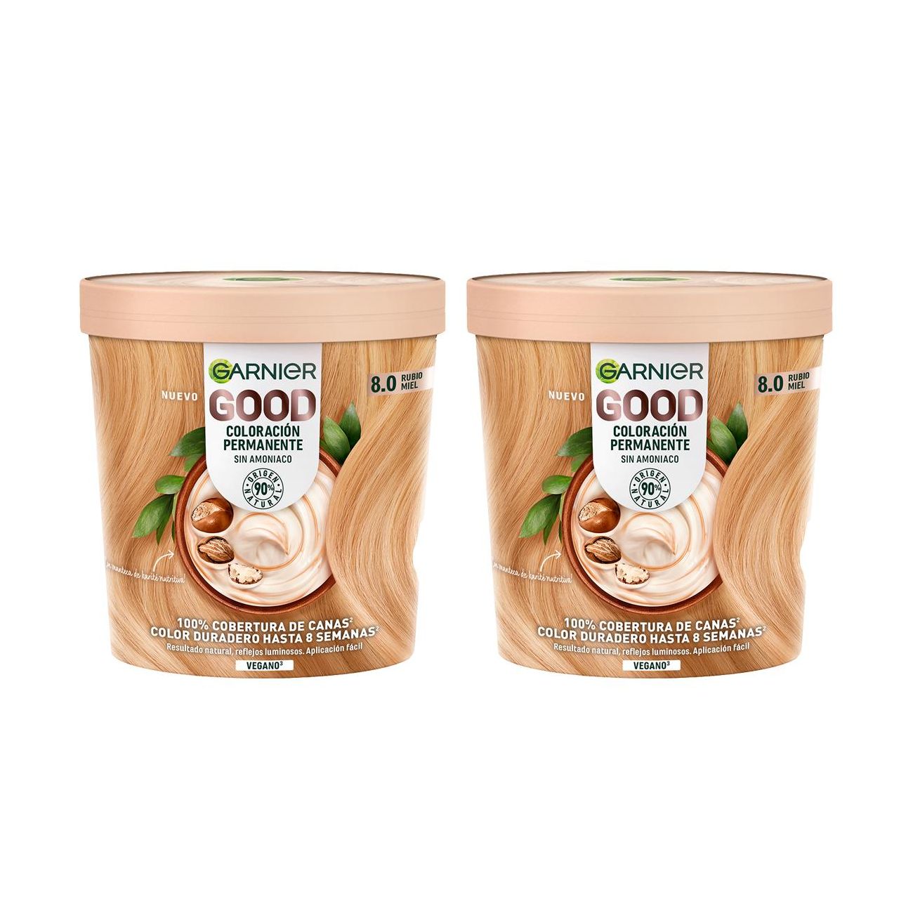 GARNIER Duplo de GOOD Coloración Permanente Sin Amoniaco, 90% Origen Natural