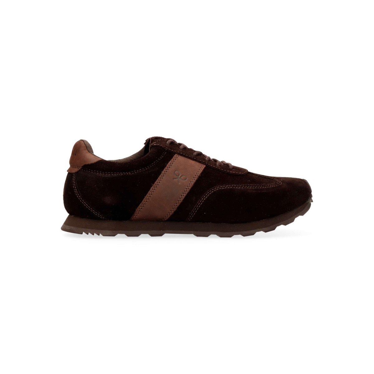 Silbon - Zapatillas deportivas de piel serraje para hombre con plantilla acolchada y suela EVA diseño minimalista