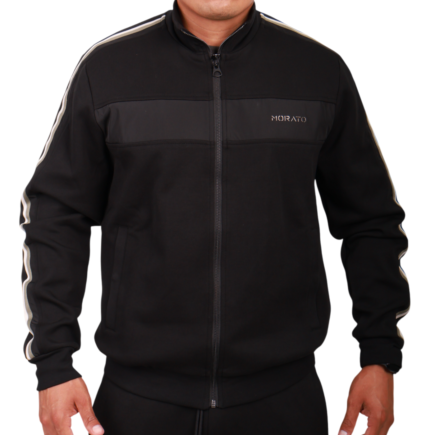 Sudadera Antony Morato con Banda Brazo lateral Algodon Hombre Negro Hombre Moderno, Ropa casual 65% Algodón, 35% Poliéster