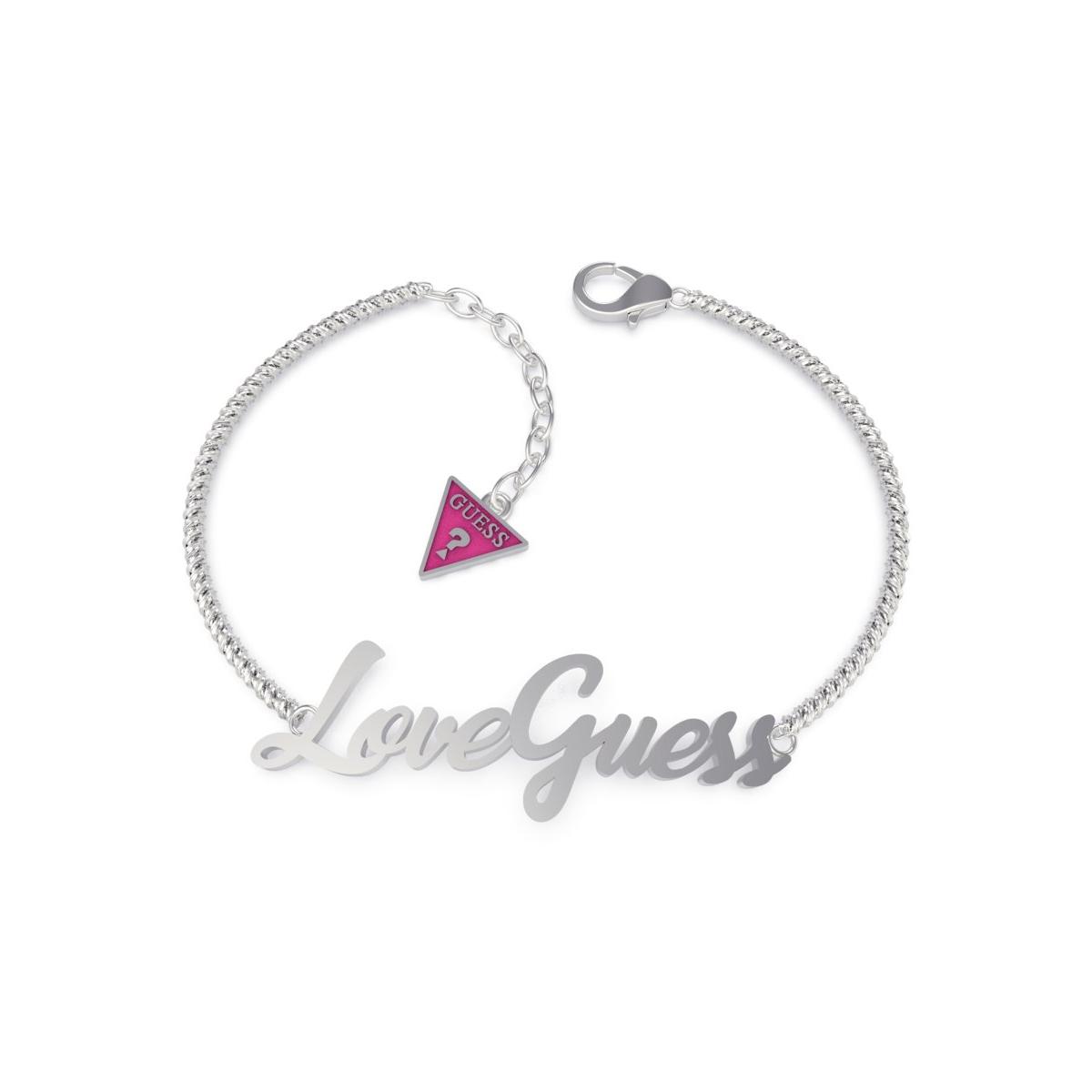 Guess Pulsera Mujer Loveguess Script Rh De Acero Plateado Ubb70057-s