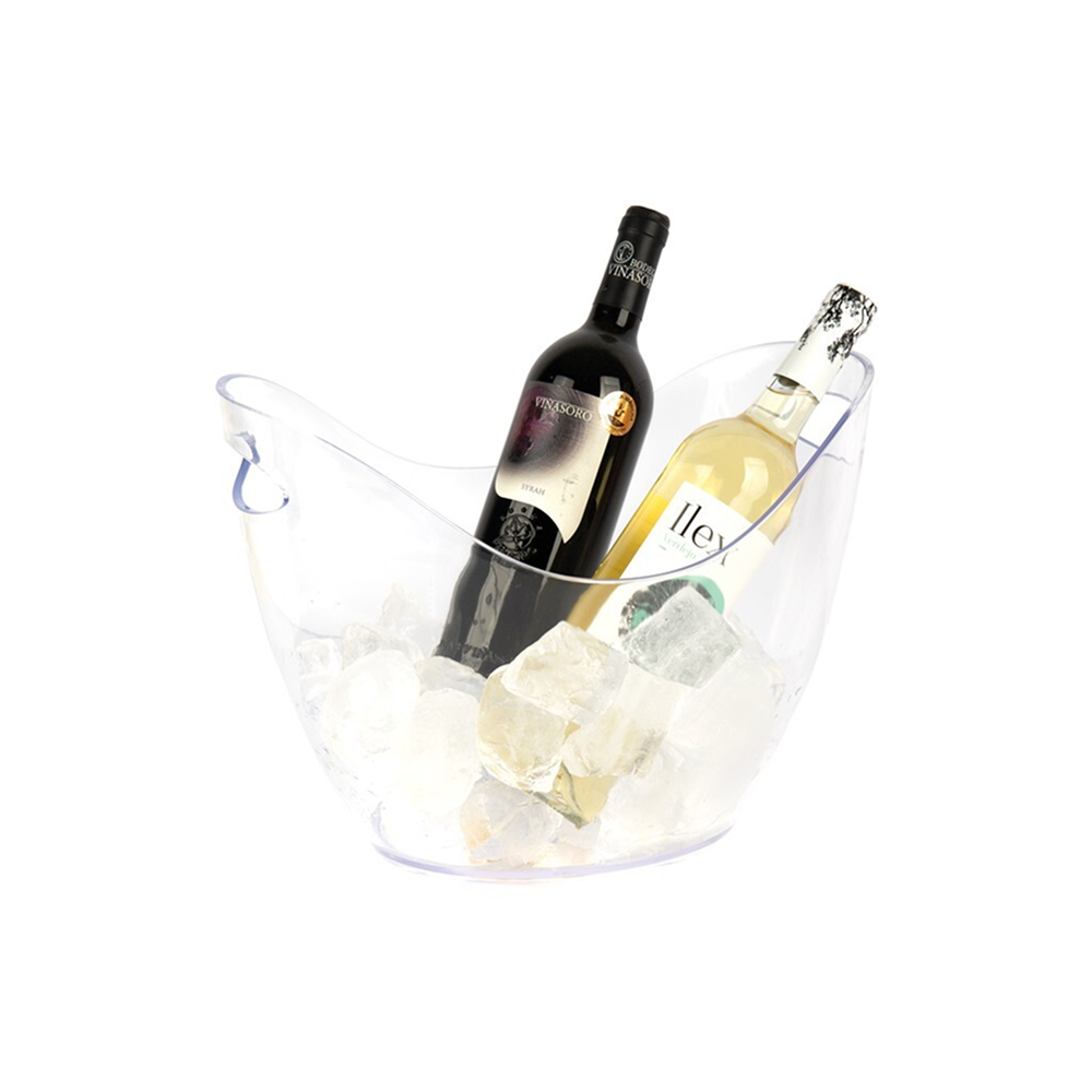 Cubitera Transparente 8L | Enfriador de Botellas para Eventos | 35x27x26 cm