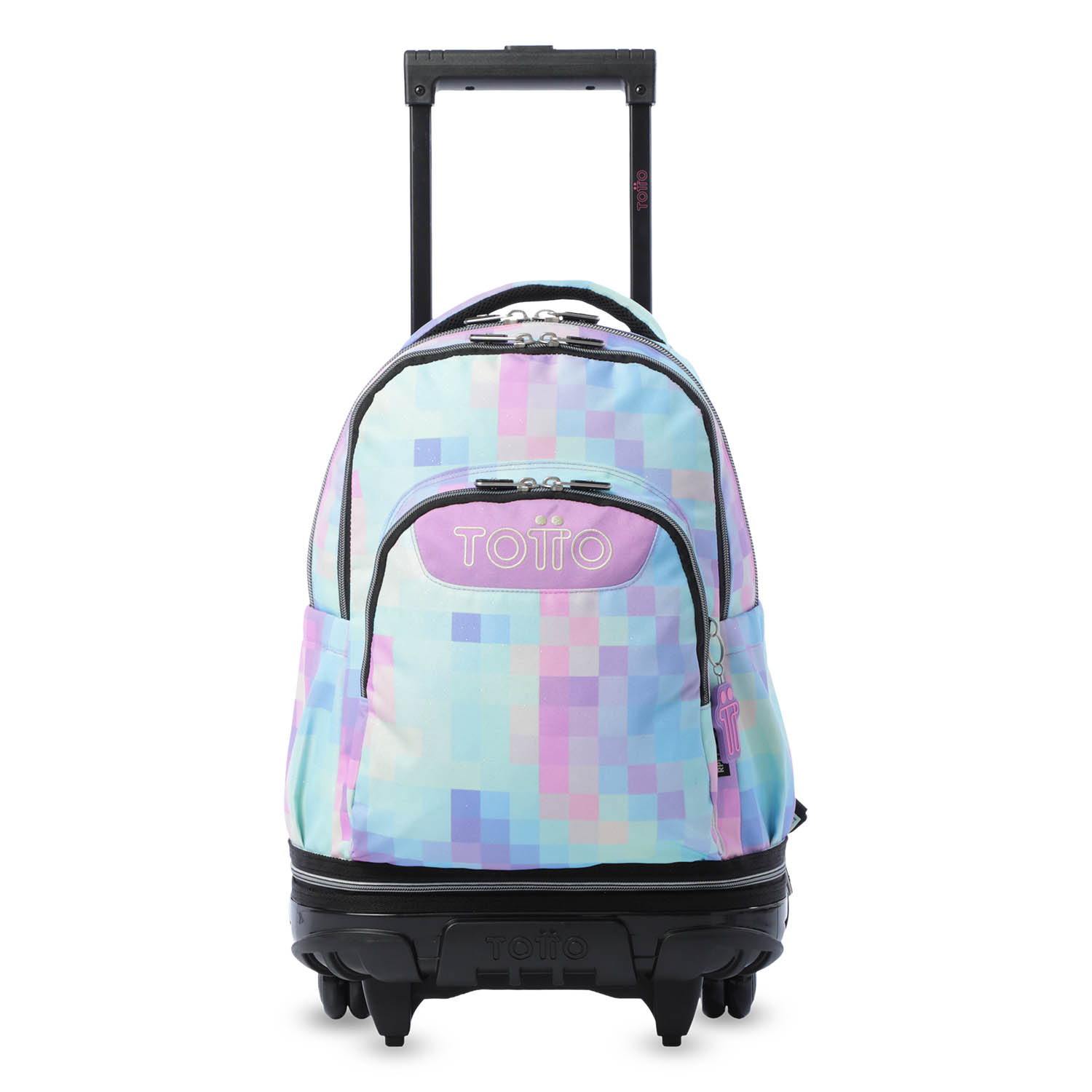 Totto Mochila escolar ruedas Tiza Desmontable Glitter Material: Poliéster 32 x 45.5 x 18 cm