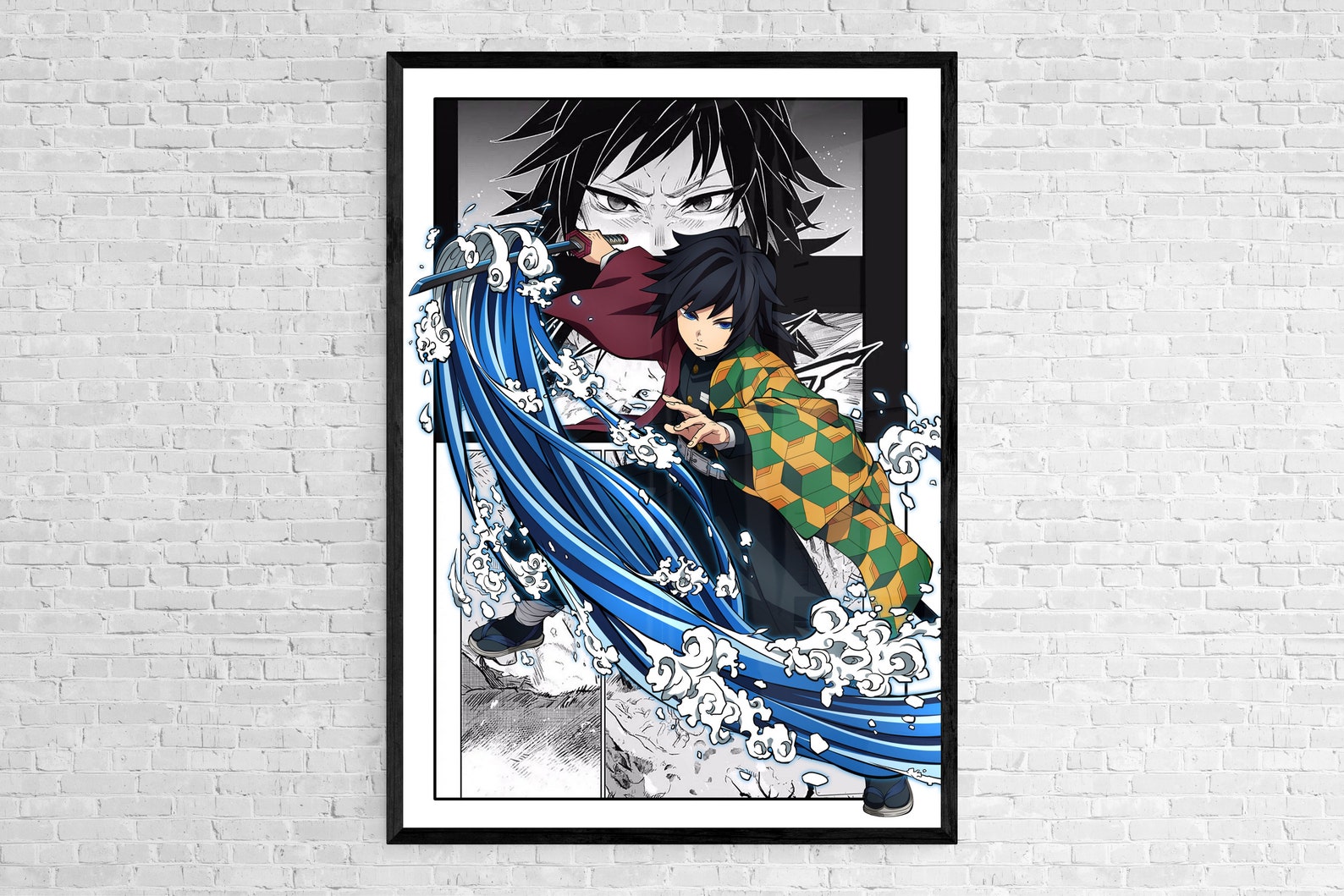 TK Póster De Pintura En Lienzo Anime Japonés Demon Slayer Decoración Para Sala De Estar Y Habitación De Niños Estilo Moderno Vertical Sin Marco