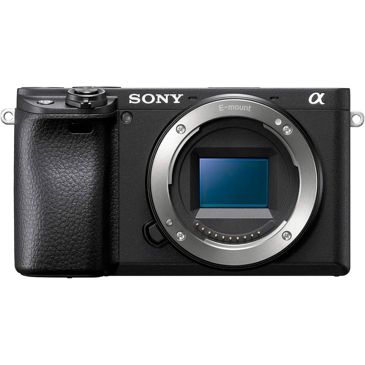 Sony - Cámara sin espejo ILCE-6400AB con sensor APS-C de 24,2 MP, autofocus ultrarrápido de 0,02 s y grabación 4K HDR