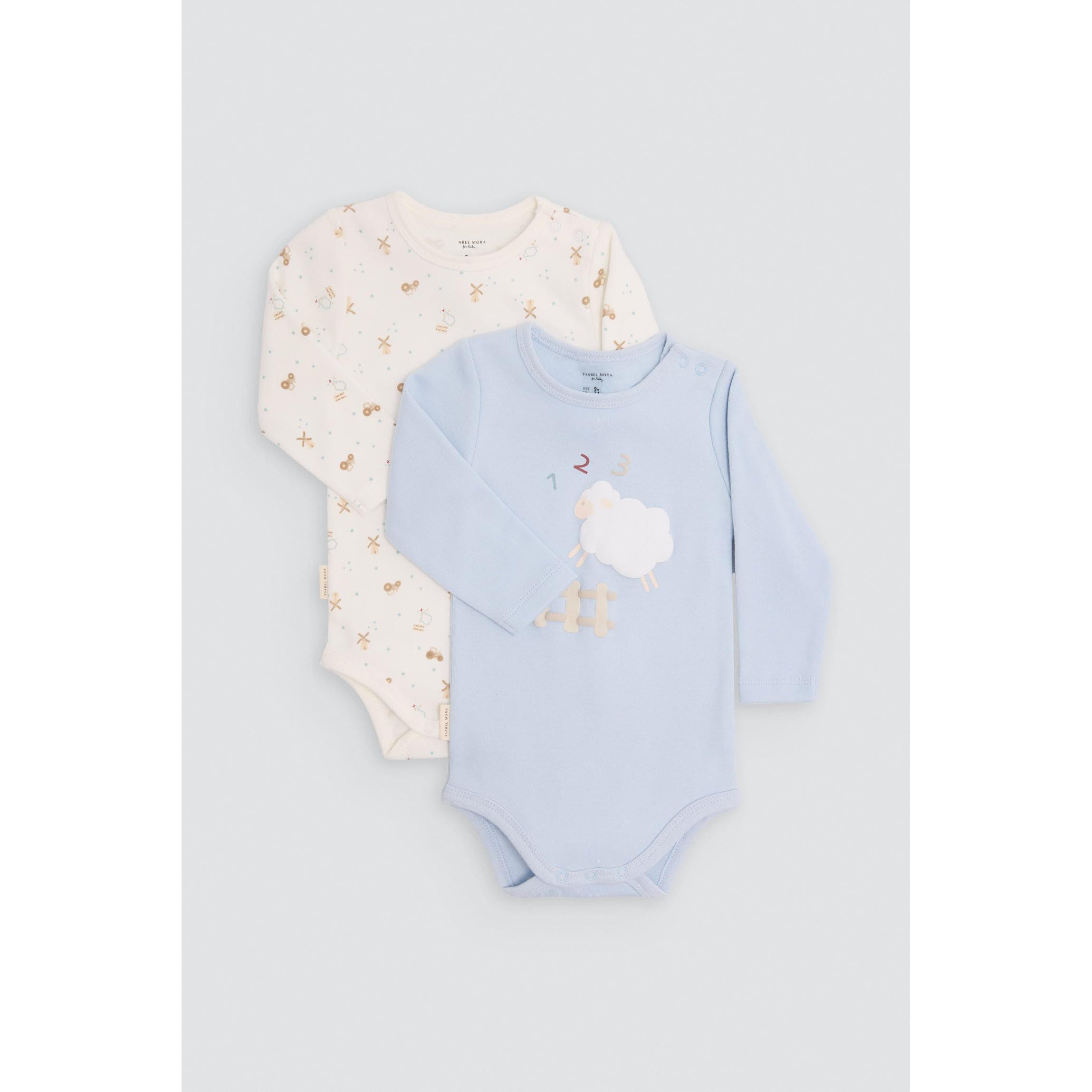 Ysabel Mora - Pack 2 bodies bebé estampado granja