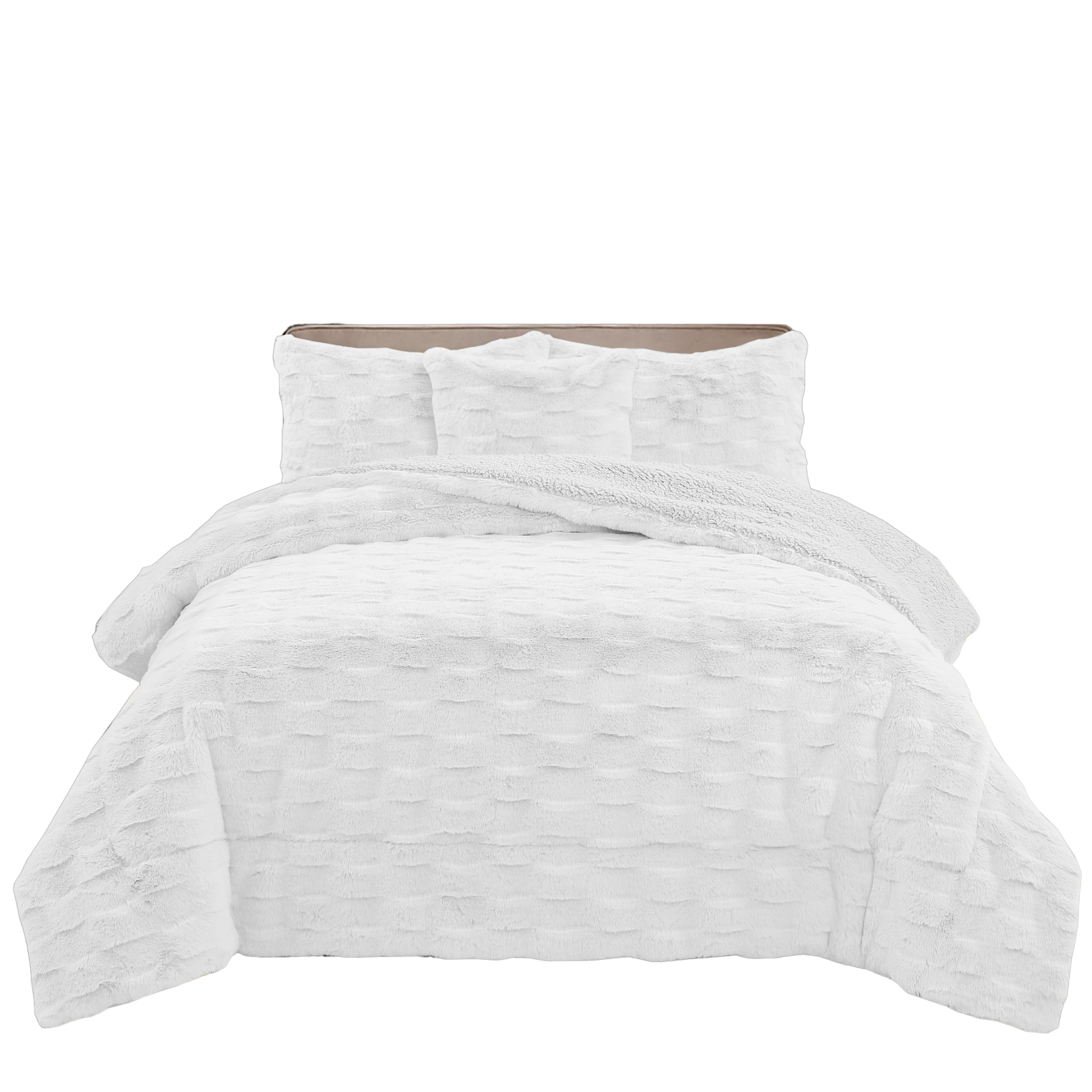 Novotextil Edredón de Invierno Sherpa Extra Grueso 560 g/m² Cama 90 a 180 – Efecto Borreguito Suave con 1 o 2 Fundas de Almohada 50x70