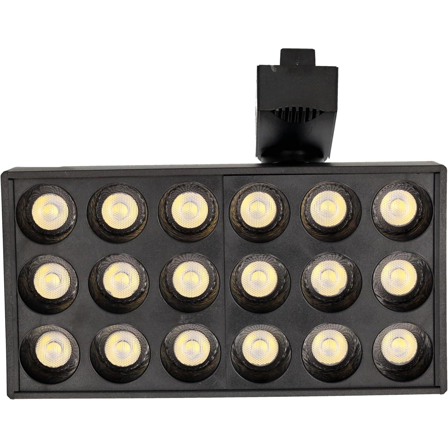 Jandei - Foco Led Carril para Techo Potencia 30W Panel Reja, Color de Luz Blanco Natural 42000k, 2500 Lúmenes, 185V-265V AC, Riel Monofásico. Ideal para Vestidor, Escaparate, Tienda, Oficina