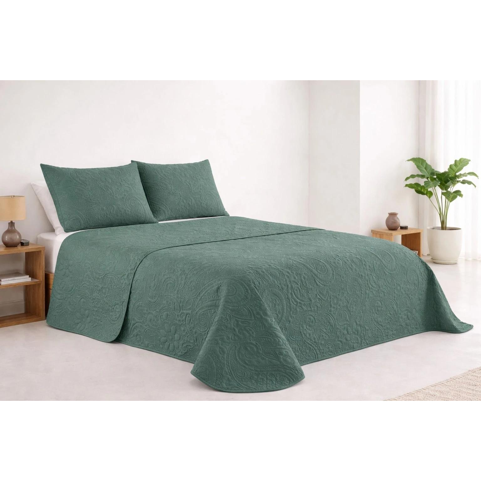 OsoNube-Colcha bouti para verano y entretiempo - Colcha para cama inluye 1 o 2 funda de cojin segun la medida，Colcha cubre cama 100% poliester, suave y transpirable. El diseño de la funda de cojin puede variar según el corte del tejido