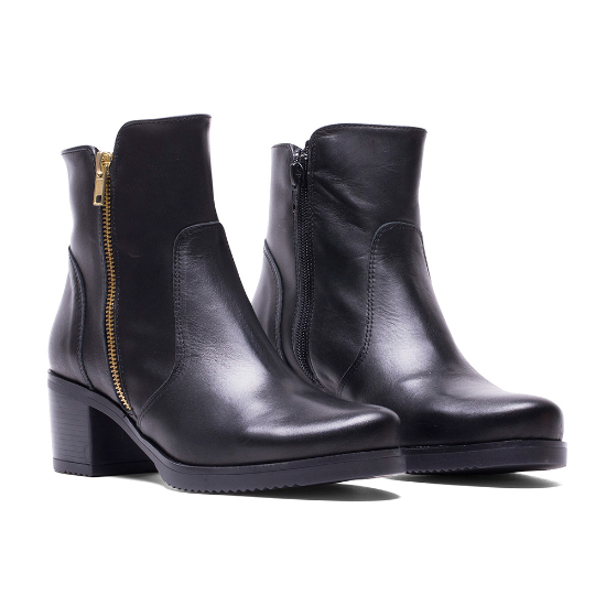 Botines de Tacón Elodie BLU-628 Napa Negro - Elegante y Cómodo