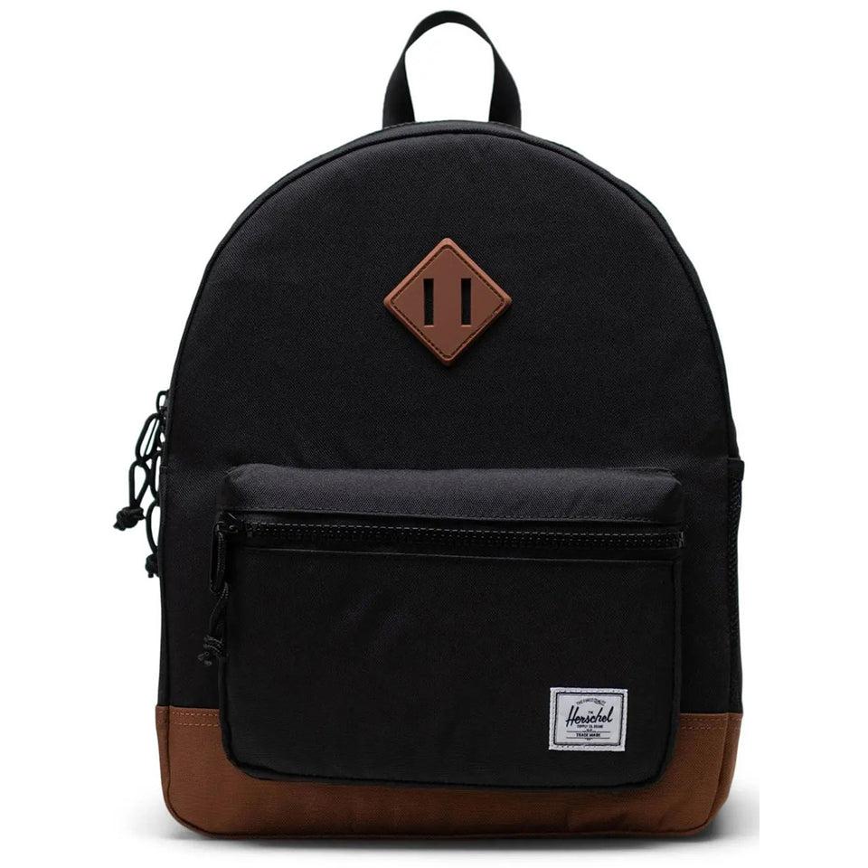 Mochila Herschel Heritage Backpack 19L – Black/Tan De tamaño para niños de 8 a 10 años