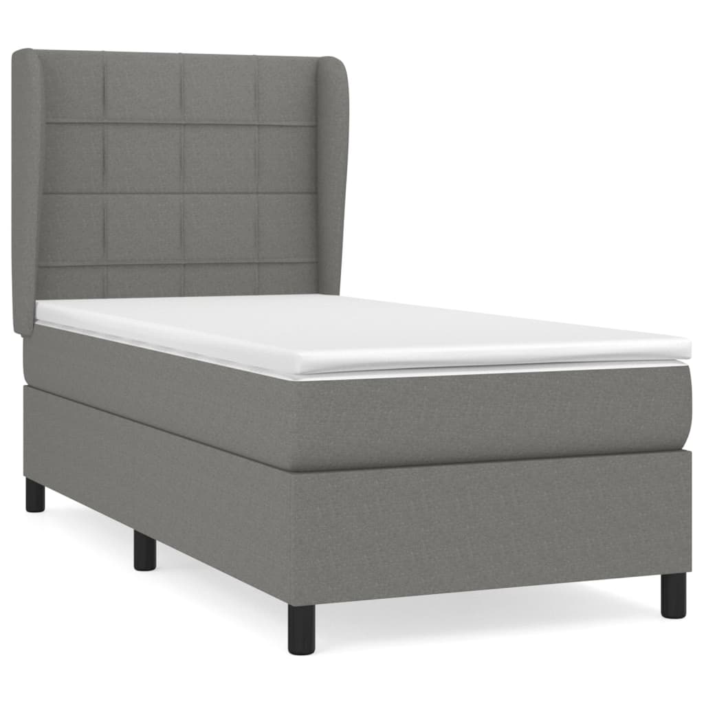 vidaXL Cama box spring con colchón tela 100x200 cm Multicolor