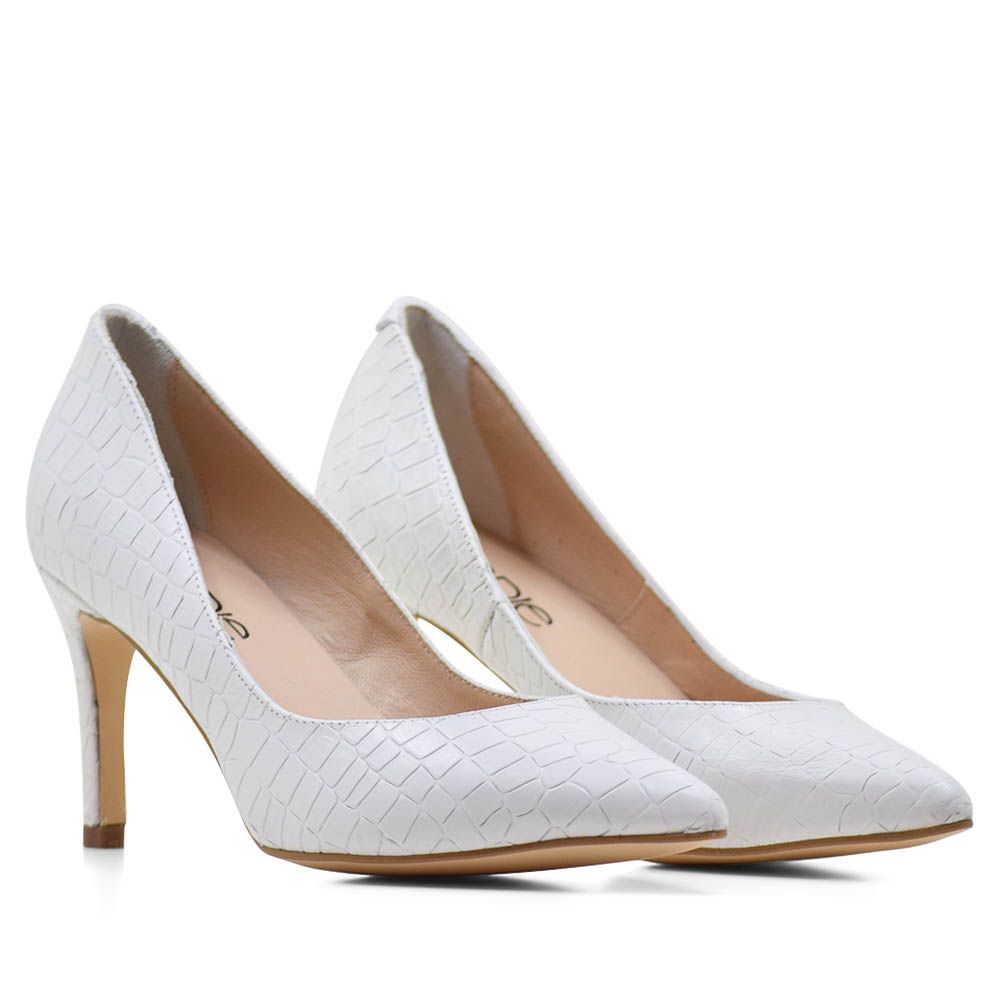 Elodie Salon Camile en Piel Coco Charol Blanco