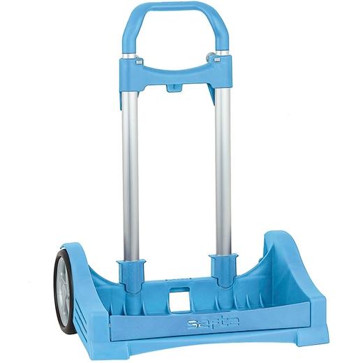 Safta Carro PortaMochilas Evolution Para Mochilas Escolares Plegable, Carrito para Equipaje, Muy ligero y Robusto, Bandeja Inferior Ajustable, Sistema de Bloqueo Evitar el Plegado, Ruedas de Goma de 14cm Ø, Vuelta el Cole Escuela Colegio, Varios Colores