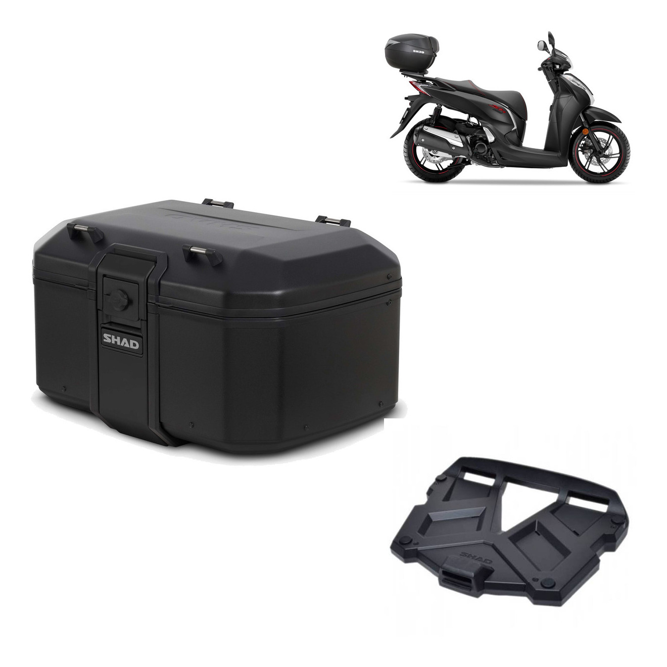 Baul Tr55 Pure Black + Parrilla Terra Pl KIT-569362